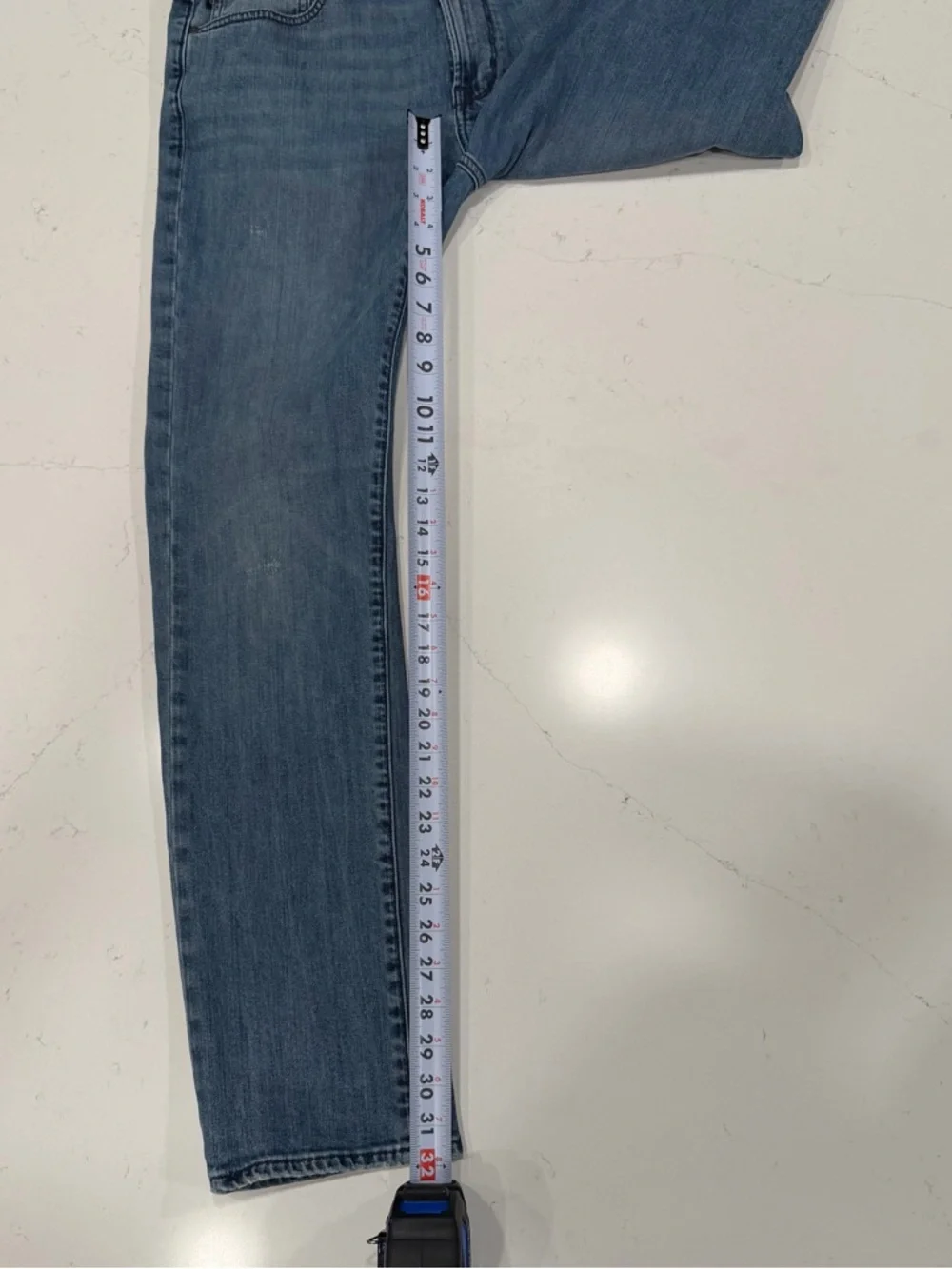 John Varvatos Men’s Bowery Slim Straight Fit Blue Jeans 34x32